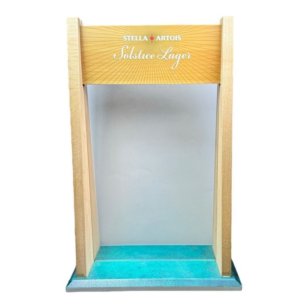 Stella Artois Solstice Lager Wood Menu‎ Signage Display Stand Decor